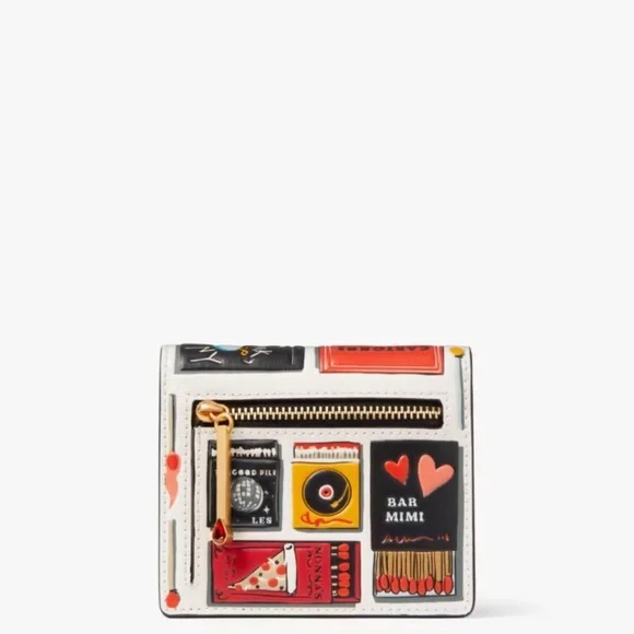 Kate Spade NEW Morgan Matchbox Embossed Small Bifold Wallet - Picture 2 of 7